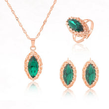 ZOSHI jewelry sets african bridal gold color necklace earrings Ring wedding crystal sieraden women fashion jewellery set