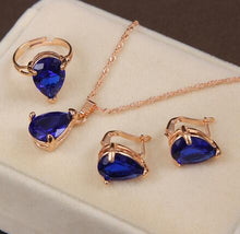 ZOSHI jewelry sets african bridal gold color necklace earrings Ring wedding crystal sieraden women fashion jewellery set