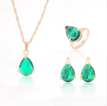 ZOSHI jewelry sets african bridal gold color necklace earrings Ring wedding crystal sieraden women fashion jewellery set
