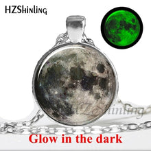 2017 New Arrival Glowing Jewelry Full Moon Necklace Handmade Glass Dome Lunar Eclipse Necklace Glow in the dark Pendant Jewelry