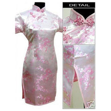 Navy blue Satin Qipao Summer Lady Traditional Chinese style Cheongsam Dresses Women Mandarin Collar Silm Qipao dress Size S-XXL