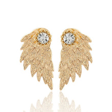 Gothic Silver Color Cool Angel Wings Alloy Stud Earrings Cool Black Feather Earrings for Women Men Fashion Jewelry