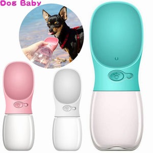 DOGBABY 350ML/500ML Portable Pet Dog Water Bottle Travel Puppy Cat Drink Bowl Outdoor Outside Pet Water Squeeze Dispenser Feeder