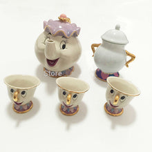 Hot Sale New Cartoon Beauty And The Beast Teapot Mug Mrs Potts Chip Tea Pot Cup 2PCS One Set Lovely Nice Gift Free Shipping