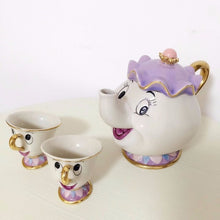 Hot Sale New Cartoon Beauty And The Beast Teapot Mug Mrs Potts Chip Tea Pot Cup 2PCS One Set Lovely Nice Gift Free Shipping