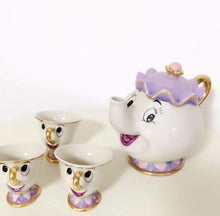 Hot Sale New Cartoon Beauty And The Beast Teapot Mug Mrs Potts Chip Tea Pot Cup 2PCS One Set Lovely Nice Gift Free Shipping