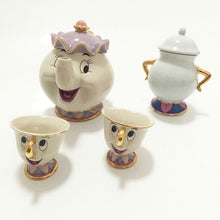 Hot Sale New Cartoon Beauty And The Beast Teapot Mug Mrs Potts Chip Tea Pot Cup 2PCS One Set Lovely Nice Gift Free Shipping