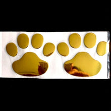 Car Sticker Cool Design Paw 3D Animal Dog Cat Bear Foot Prints Footprint 3M Decal Car Stickers Silver Gold Red