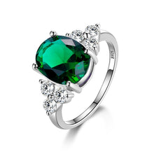 Multicolor Women's Rings With Oval Gemstone Topaz Stones 925 Sterling Silver Jewelry Ring Wedding Party Christmas Gift Wholesale