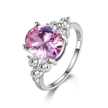 Multicolor Women's Rings With Oval Gemstone Topaz Stones 925 Sterling Silver Jewelry Ring Wedding Party Christmas Gift Wholesale