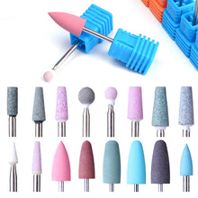 1pcs Opt 16 Type Rubber Silicone Ceramic Milling Burr Nail Art Cutter Polishing Buffer Files Electric Machine Drill Bit TR065