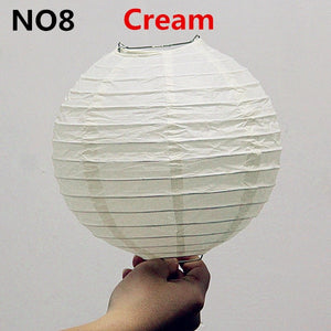 1pc Round Chinese Paper Lantern Birthday Wedding Party decor gift craft DIY lampion white hanging lantern ball party supplies