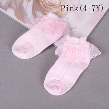 Breathable Cotton Lace Ruffle Princess Mesh Socks Children's Ankle Short Sock White Pink Yellow Baby Girls Kids Toddler