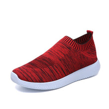 Rimocy plus size breathable air mesh sneakers women 2019 spring summer slip on platform knitting flats soft walking shoes woman