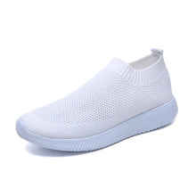Rimocy plus size breathable air mesh sneakers women 2019 spring summer slip on platform knitting flats soft walking shoes woman