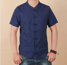 2019 Summer New Men Shirt Fashion Chinese style Linen Slim Fit Casual Short Sleeves Shirt Camisa Social Business Dress Shirts