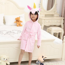 Children Towel Beach Baby Bath Robe Animal Rainbow Unicorn Hooded Bathrobes For Boys Girls Pyjamas Nightgown Kids Sleepwear Robe