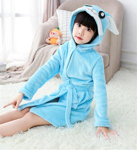 Children Towel Beach Baby Bath Robe Animal Rainbow Unicorn Hooded Bathrobes For Boys Girls Pyjamas Nightgown Kids Sleepwear Robe