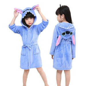 Children Towel Beach Baby Bath Robe Animal Rainbow Unicorn Hooded Bathrobes For Boys Girls Pyjamas Nightgown Kids Sleepwear Robe