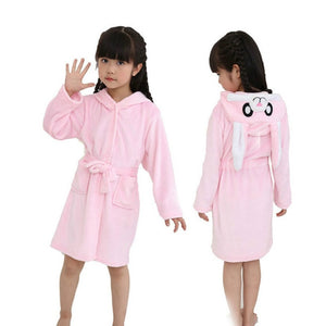 Children Towel Beach Baby Bath Robe Animal Rainbow Unicorn Hooded Bathrobes For Boys Girls Pyjamas Nightgown Kids Sleepwear Robe