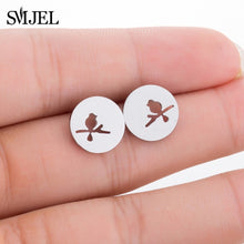 SMJEL Stainless Steel Mickey Stud Earrings for Women Girls