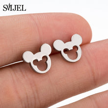 SMJEL Stainless Steel Mickey Stud Earrings for Women Girls