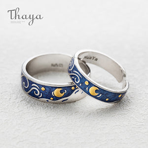 Thaya Genuine Van Gogh's Enamel Rings Jewelry