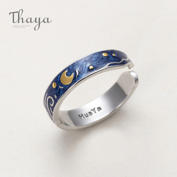 Thaya Genuine Van Gogh's Enamel Rings Jewelry