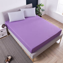 MECEROCK Solid Color Bed Mattress Cover Waterproof Mattress Protector Pad Fitted Sheet Separated Water Bed Linens with Elastic