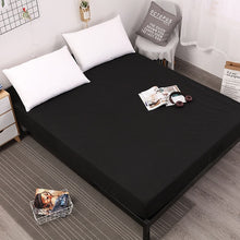 MECEROCK Solid Color Bed Mattress Cover Waterproof Mattress Protector Pad Fitted Sheet Separated Water Bed Linens with Elastic