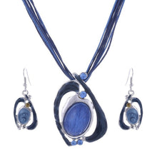 ZOSHI Fashion African Jewelry Set 2019 Leather Chain Enamel Gem Jewelry Sets for Party Bridal Jewelry Sets Summer Jewelry