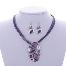 ZOSHI Fashion African Jewelry Set 2019 Leather Chain Enamel Gem Jewelry Sets for Party Bridal Jewelry Sets Summer Jewelry