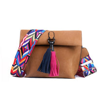 EXCELSIOR Hot Selling Women's Bags Quality Scrub PU Crossbody Bag Stylish Women's Bag Tassel Shoulder Bags with Colorful Strap