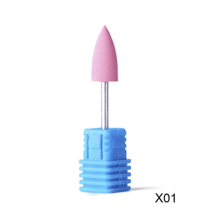 1pcs Opt 16 Type Rubber Silicone Ceramic Milling Burr Nail Art Cutter Polishing Buffer Files Electric Machine Drill Bit TR065