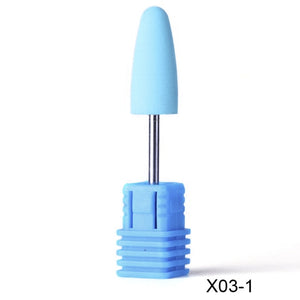 1pcs Opt 16 Type Rubber Silicone Ceramic Milling Burr Nail Art Cutter Polishing Buffer Files Electric Machine Drill Bit TR065