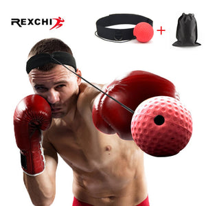 REXCHI Kick Boxing Reflex Ball Head Band Fighting Speed Training Punch Ball Muay Tai MMA Exercise Equipment Accessories