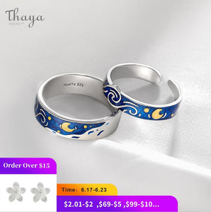 Thaya Genuine Van Gogh's Enamel Rings Jewelry