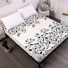 MECEROCK New Printing Bed Mattress Cover Waterproof Mattress Protector Pad Fitted Sheet Separated Water Bed Linens with Elastic