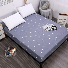 MECEROCK New Printing Bed Mattress Cover Waterproof Mattress Protector Pad Fitted Sheet Separated Water Bed Linens with Elastic