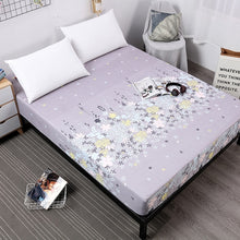 MECEROCK New Printing Bed Mattress Cover Waterproof Mattress Protector Pad Fitted Sheet Separated Water Bed Linens with Elastic