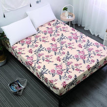 MECEROCK New Printing Bed Mattress Cover Waterproof Mattress Protector Pad Fitted Sheet Separated Water Bed Linens with Elastic