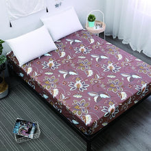 MECEROCK New Printing Bed Mattress Cover Waterproof Mattress Protector Pad Fitted Sheet Separated Water Bed Linens with Elastic