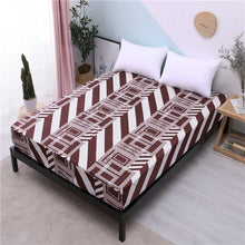 MECEROCK New Printing Bed Mattress Cover Waterproof Mattress Protector Pad Fitted Sheet Separated Water Bed Linens with Elastic
