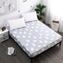 MECEROCK New Printing Bed Mattress Cover Waterproof Mattress Protector Pad Fitted Sheet Separated Water Bed Linens with Elastic