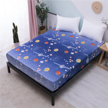 MECEROCK New Printing Bed Mattress Cover Waterproof Mattress Protector Pad Fitted Sheet Separated Water Bed Linens with Elastic