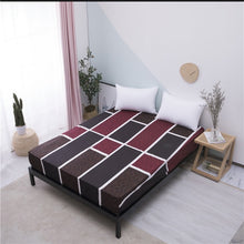 MECEROCK New Printing Bed Mattress Cover Waterproof Mattress Protector Pad Fitted Sheet Separated Water Bed Linens with Elastic
